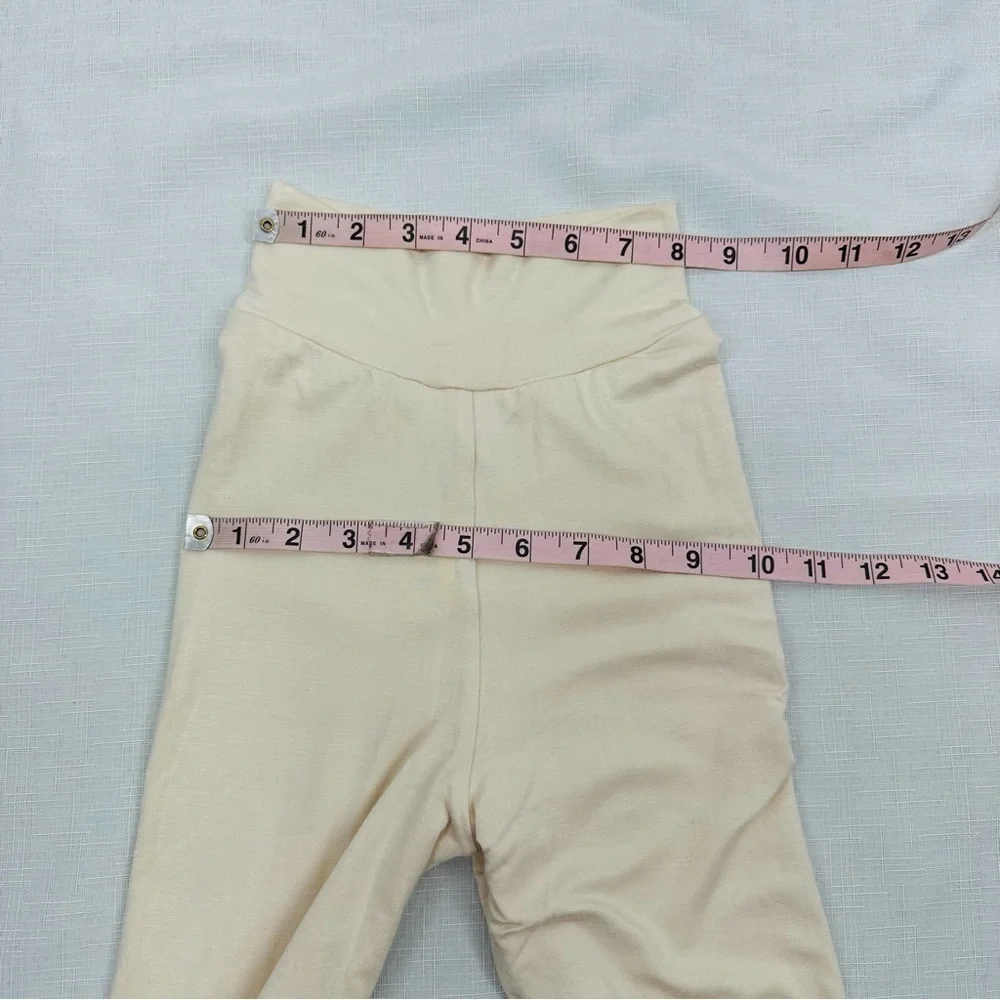 OH Polly size 2 Ivory High Waist Ruched Bootie Leggings NEW - Picture 8 of 14